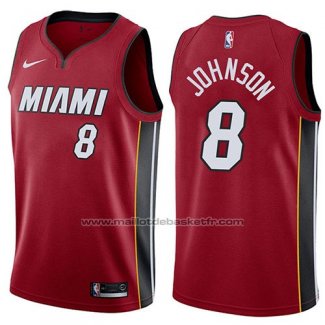 Maillot Miami Heat Tyler Johnson #8 Statement 2017-18 Rouge