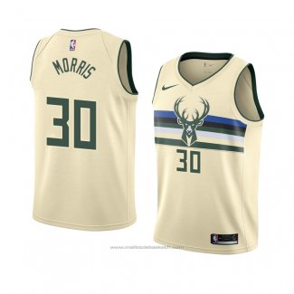 Maillot Milwaukee Bucks Jaylen Morris #30 Ville 2018 Crema