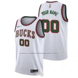 Maillot Milwaukee Bucks Personnalise 2017-18 Blanc