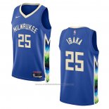 Maillot Milwaukee Bucks Serge Ibaka #25 Ville 2022-23 Bleu