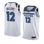 Maillot Minnesota Timberwolves C. J. Williams #12 Association 2018 Blanc