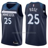 Maillot Minnesota Timberwolves Derrick Rose #25 Icon 2017-18 Bleu