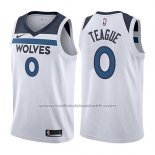 Maillot Minnesota Timberwolves Jeff Teague #0 Association 2017-18 Blanc