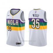 Maillot New Orleans Pelicans Christian Wood #35 Ville Blanc