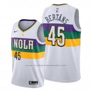 Maillot New Orleans Pelicans Dairis Bertans #45 Ville Blanc