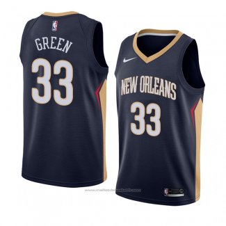 Maillot New Orleans Pelicans Garlon Vert #33 Icon 2018 Bleu