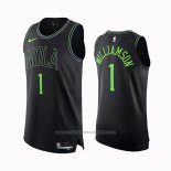 Maillot New Orleans Pelicans Zion Williamson #1 Ville Authentique 2023-24 Noir