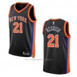 Maillot New York Knicks Cam Reddish #21 Ville 2022-23 Noir