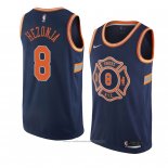 Maillot New York Knicks Mario Hezonja #8 Ville 2018 Bleu