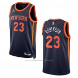 Maillot New York Knicks Mitchell Robinson #23 Statement 2022-23 Noir