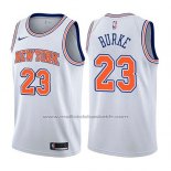 Maillot New York Knicks Trey Burke #23 Statehombret 2017-18 Blanc