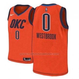 Maillot Oklahoma City Thunder Russell Westbrook #0 Earned 2018-19 Orange