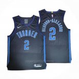 Maillot Oklahoma City Thunder Shai Gilgeous-Alexander #2 Earned Authentique Noir