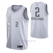 Maillot Oklahoma City Thunder Shai Gilgeous-Alexander #2 Ville 2021-22 Blanc