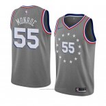 Maillot Philadelphia 76ers Greg Monroe #55 Ville 2018-19 Gris