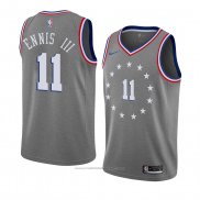 Maillot Philadelphia 76ers James Ennis III #11 Ville 2018-19 Gris