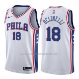 Maillot Philadelphia 76ers Marco Belinelli #18 Association 2017-18 Blanc