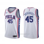 Maillot Philadelphia 76ers Ryan Broekhoff #45 Association Blanc