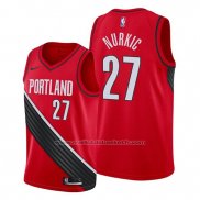 Maillot Portland Trail Blazers Jusuf Nurkic #27 Statement Edition Rouge Noir