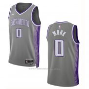 Maillot Sacramento Kings Malik Monk #0 Ville 2022-23 Gris