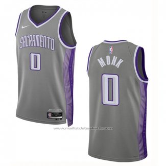 Maillot Sacramento Kings Malik Monk #0 Ville 2022-23 Gris