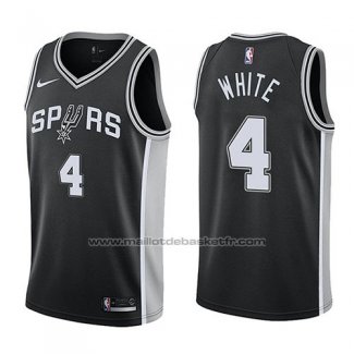 Maillot San Antonio Spurs Derrick White #4 Swingman Icon 2017-18 Noir