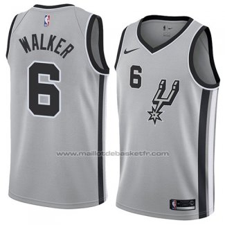 Maillot San Antonio Spurs Lonnie Walker #6 Statement 2018 Gris