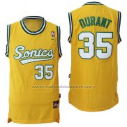 Maillot Seattle SuperSonics Kevin Durant #35 Historic Jaune2