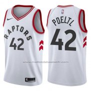 Maillot Toronto Raptors Jakob Poeltl #42 Association 2017-18 Blanc