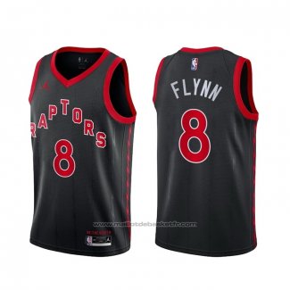 Maillot Toronto Raptors Malachi Flynn #8 Statement 2020-21 Noir