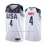 Maillot USA Derrick White 2019 FIBA Basketball World Cup Blanc