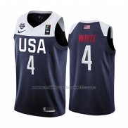 Maillot USA Derrick White 2019 FIBA Basketball World Cup Bleu