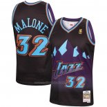 Maillot Utah Jazz Karl Malone #32 Mitchell & Ness 1996-97 Noir