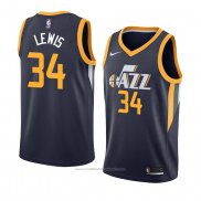 Maillot Utah Jazz Trey Lewis #34 Icon 2018 Bleu