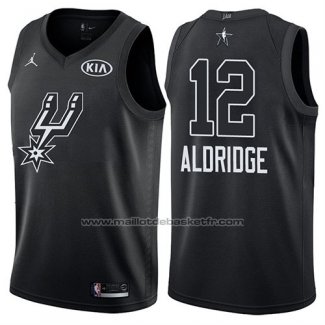 Maillot All Star 2018 San Antonio Spurs Lamarcus Aldridge #12 Noir