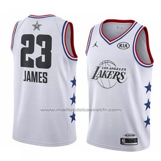 Maillot All Star 2019 Los Angeles Lakers Lebron James #23 Blanc