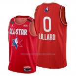 Maillot All Star 2020 Portland Trail Blazers Damian Lillard #0 Rouge