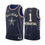 Maillot All Star 2024 San Antonio Spurs Victor Wembanyama #1 Bleu