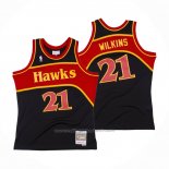 Maillot Atlanta Hawks Dominique Wilkins #21 Mitchell & Ness 1986-87 Noir
