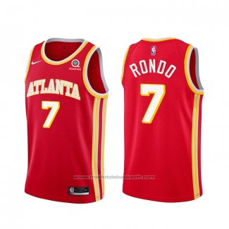 Maillot Atlanta Hawks Rajon Rondo #7 Icon 2020-21 Rouge