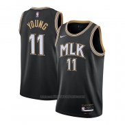 Maillot Atlanta Hawks Trae Young #11 Ville 2020-21 Noir