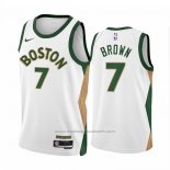 Maillot Boston Celtics Jaylen Brown #7 Ville 2023-24 Blanc