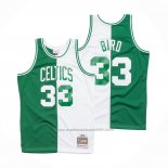 Maillot Boston Celtics Larry Bird #33 Mitchell & Ness 1985-86 Split Blanc Vert