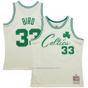 Maillot Boston Celtics Larry Bird #33 Mitchell & Ness Chainstitch Creme