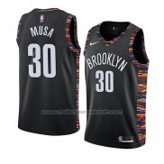 Maillot Brooklyn Nets Dzanan Musa #30 Ville 2019 Noir