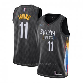 Maillot Brooklyn Nets Kyrie Irving #11 Ville 2020-21 Noir