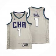Maillot Charlotte Hornets Lamelo Ball #1 Ville Edition Gris