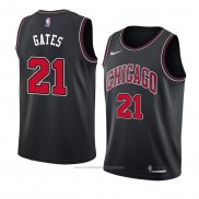 Maillot Chicago Bulls Kaiser Gates #21 Statement 2018 Noir