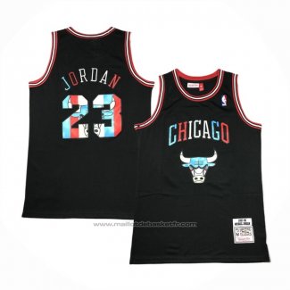 Maillot Chicago Bulls Michael Jordan #23 Mitchell & Ness 1997-98 Noir2