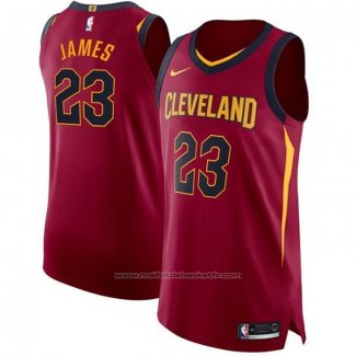 Maillot Cleveland Cavaliers LeBron James #23 Icon Authentique Rouge